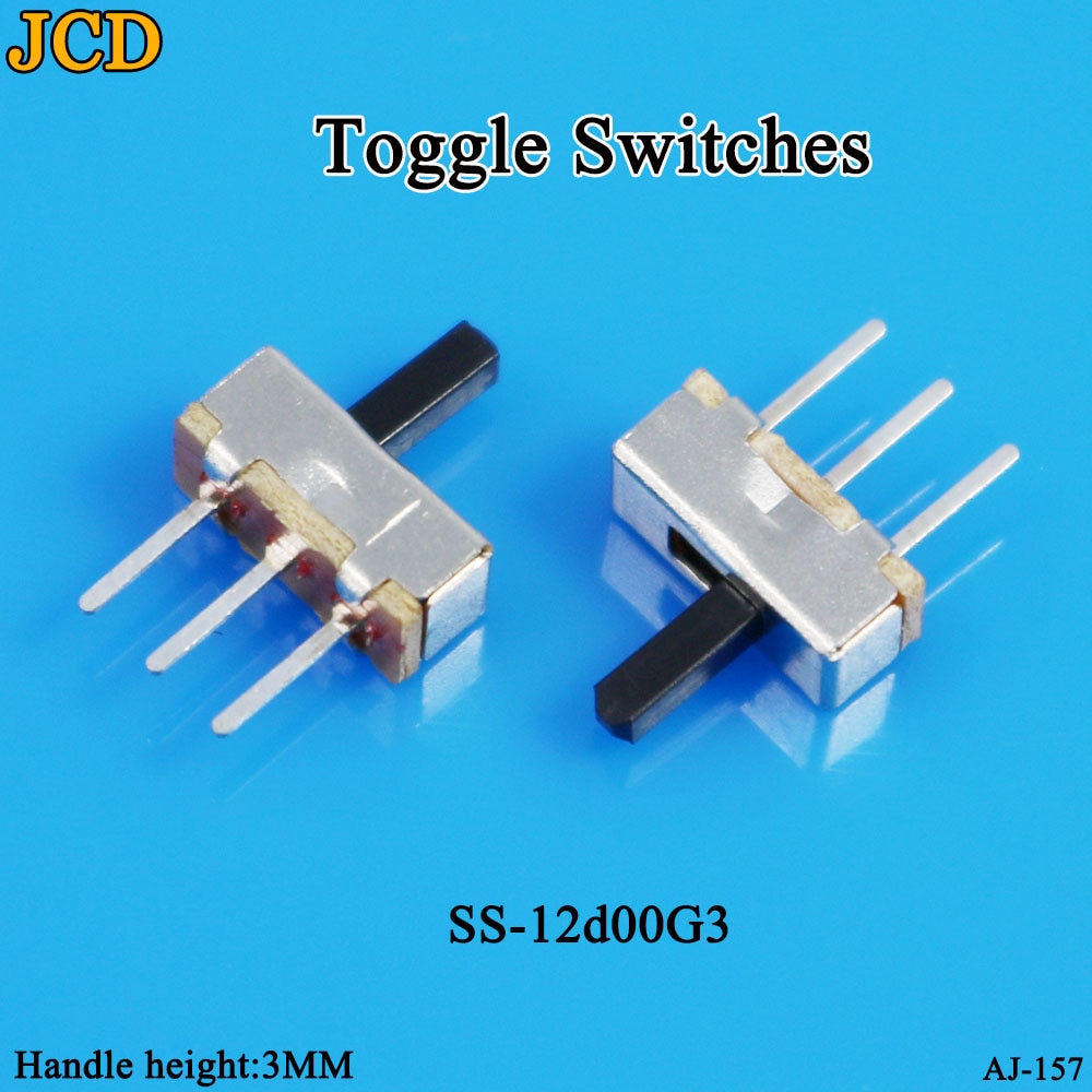 Jcd 1 st/lot  ss 12 d 00 schuifschakelaar schuifversnelling fluctuatieband 2/3 bestand enkel dubbel horizontaal mini horizontale voeding