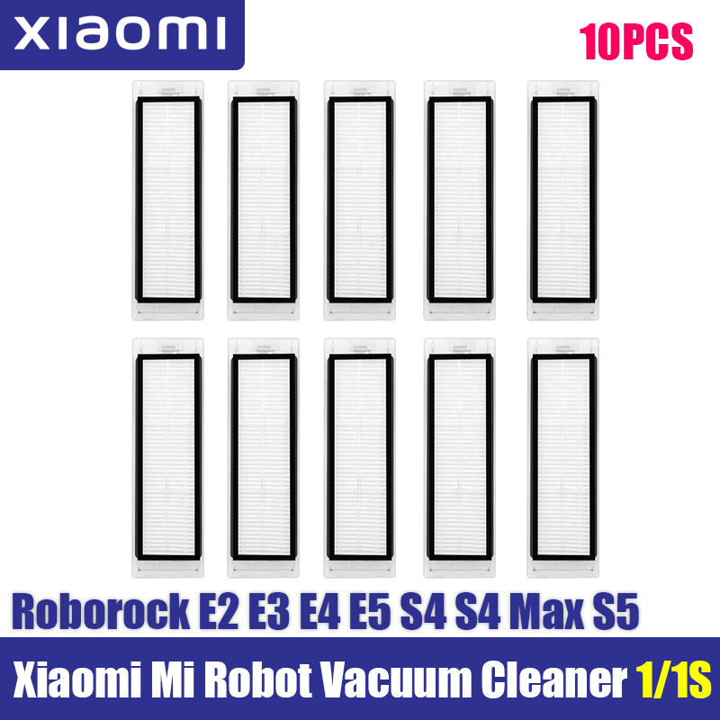 For Xiaomi Mi Robot 1/ 1S SDJQR01RR SDJQR02RR SDJQR03RR E3, S4, S4 Max, S5 Vacuum Cleaner Main Side Brush Filters Mop Parts: Dark Grey