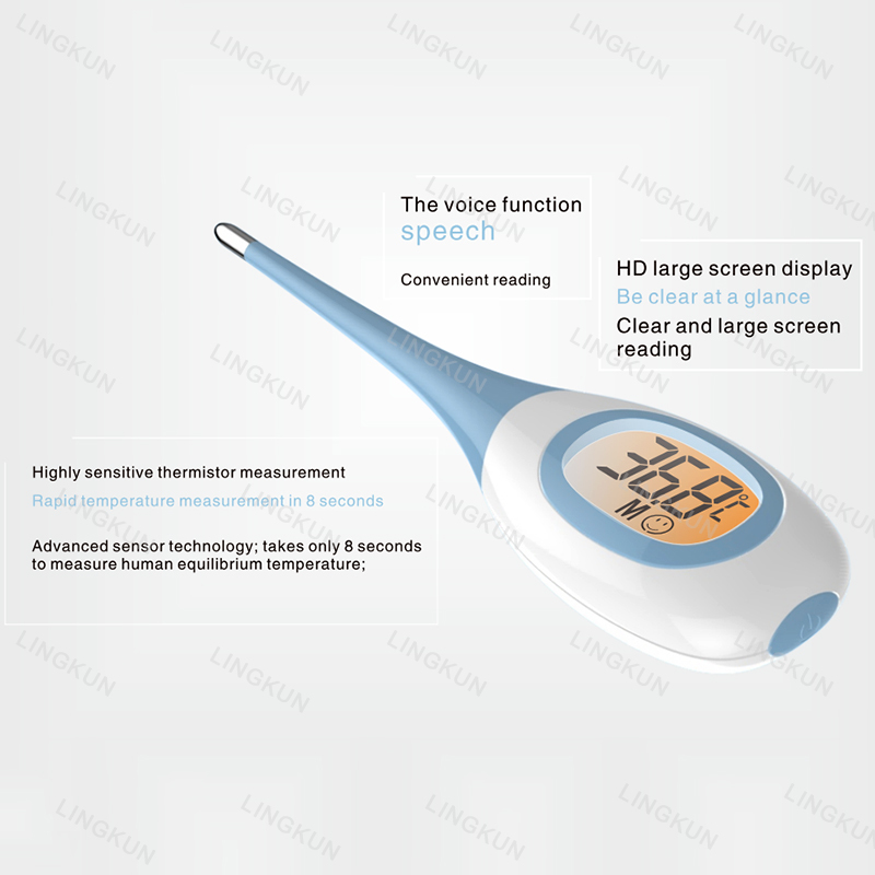 Termómetro rápido de silicona 8S para fiebre, termómetro Digital infrarrojo para el cuerpo Basal, pantalla LED de temperatura Rectal para axila Oral