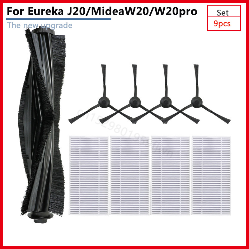 Für Eureka J20 Midea W20 W20Profi Elektrische Roboter Kehrmaschine Hauptseite Pinsel Hepa-Filter Haushaltsgerät Staubbeutel Bausatz Staubsauger