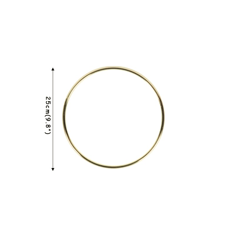 10-40cm Holz & Eisen goldene Kranz garland Hochzeit dekoration Baby dusche Floral kranz Braut hoop Home garten party blume decor: iron hoop 25cm