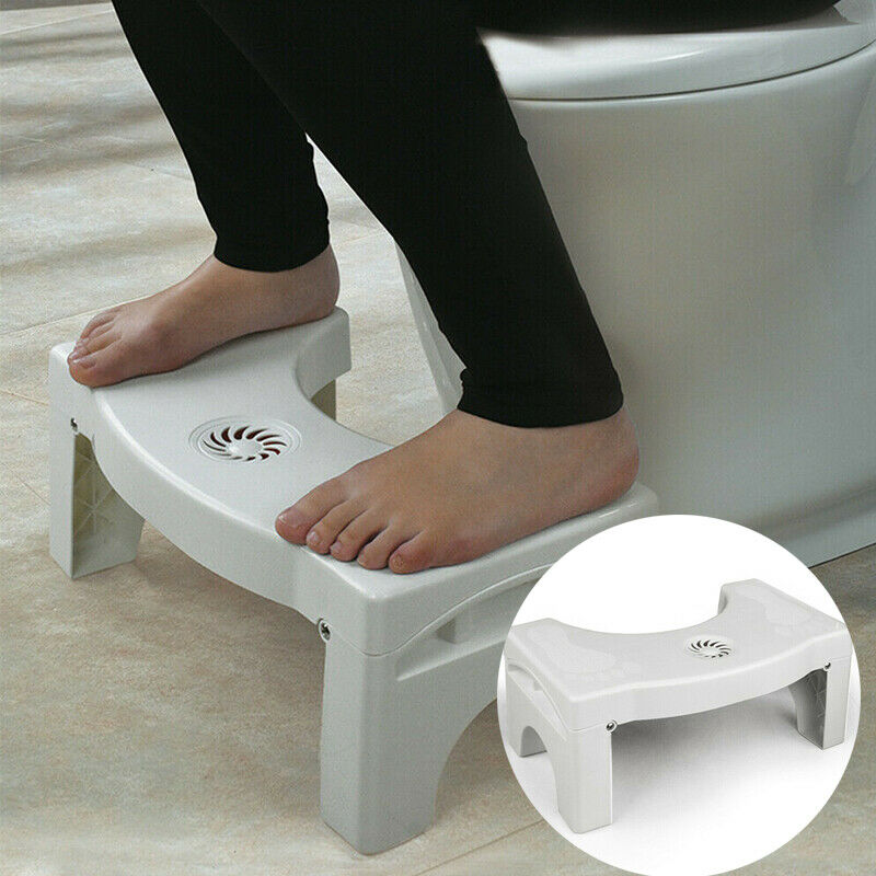 Foldable Toilet Squatty Step Stool Bathroom Potty Squat For properToilet Posture Step Seat for Home Bathroom Toilet: Default Title