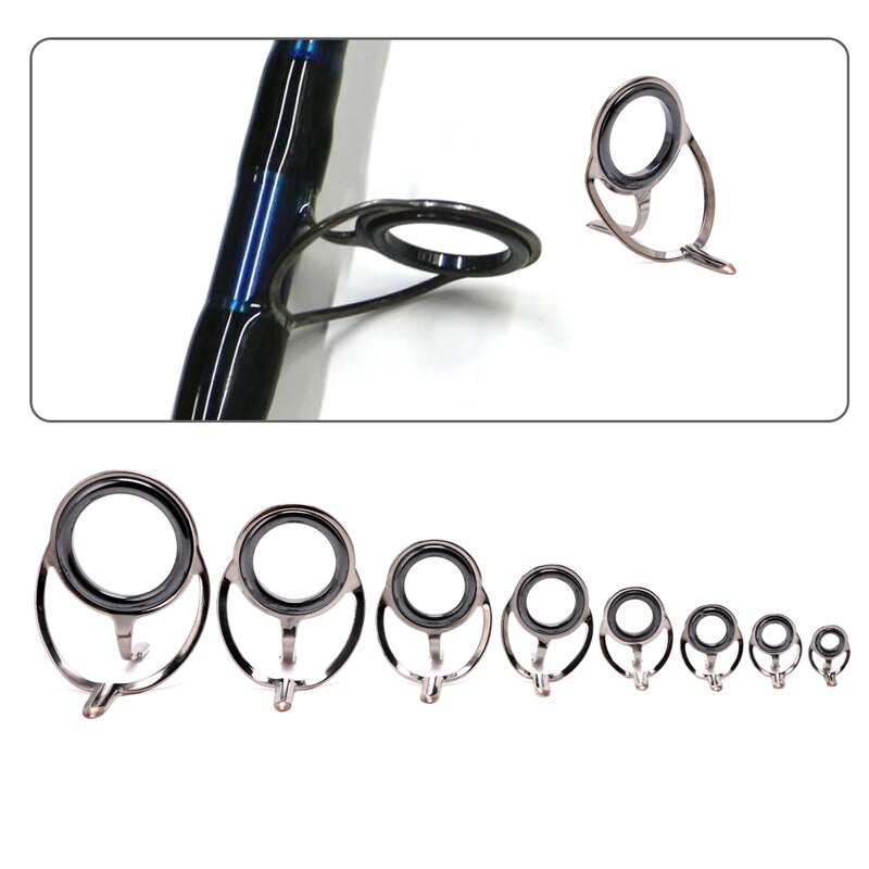 Kit de réparation de canne à pêche, 8 pièces 6 # - 30 #, anneaux en ...