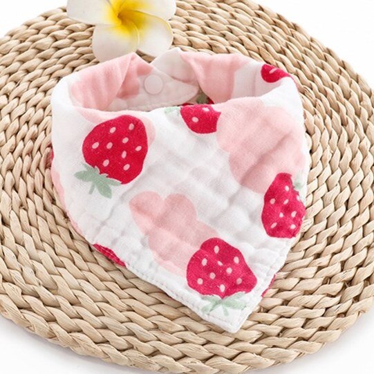 Muslin Baby Slabbers - Cartoon Dierenprint - Katoen Bandana Smock - Unisex Baby Spuugdoekjes