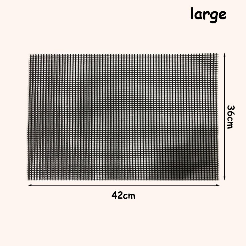 Barbecue Grill Wire PTFE Coated Fiberglass Mesh Mat Non-stick Cooking Kitchen Tools Outdoor Campfire Cooking Net Lightweight 1pc: Large