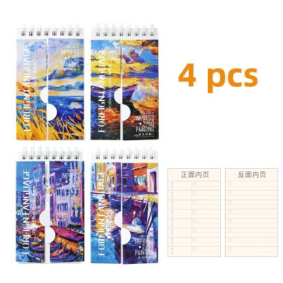 4pcs/lot School Stationery Mini Words Book Vocabulary Notebook language learning memory book small wordbook: 6