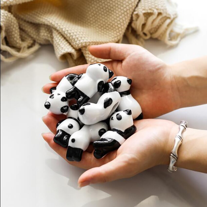 1 stuk schattige cartoon panda eetstokjeshouder keramische eetstokjesstandaard keuken servies voor eetkamer thuis