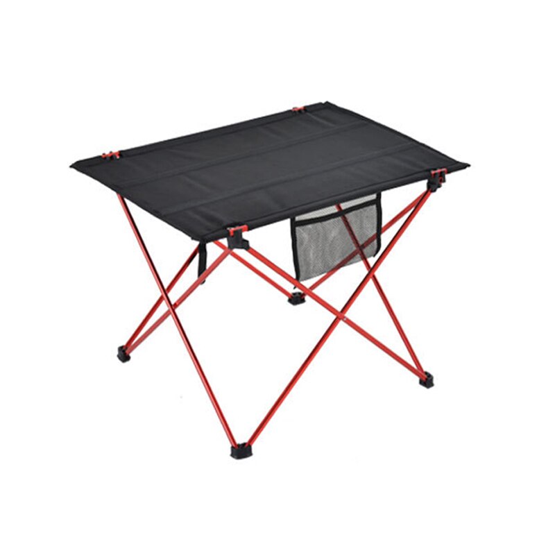 Bærbart foldebord aluminiumslegering ultralet skrivebord til camping udendørs møbler picnic strandbord sammenfoldelige rejseborde: Rød