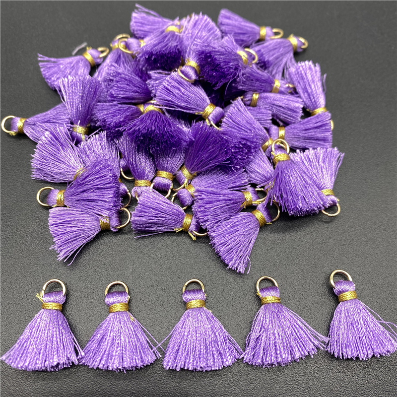 10Pcs Polyester Trim Fringe Tassel Naaien Gordijnen Accessoires Diy Sleutelhanger Mobiele Telefoon Riemen Hanger Kwasten Voor Sieraden Maken