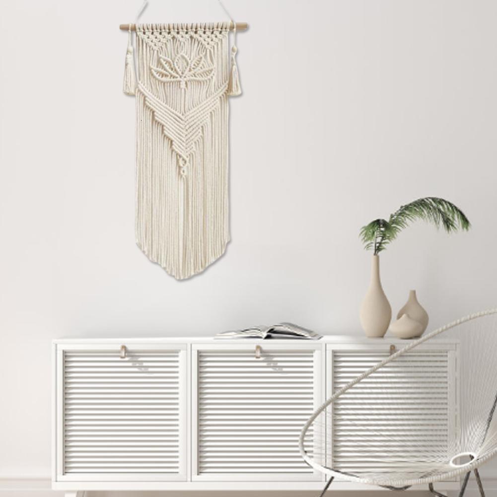 nordisch Macrame gewebte Tapisserie Boho schick Bohemien Zauberstab Hängen Hause Dekoration Handwerk Baumwolle Seil gewebte Innen Kunst Raum Decortion