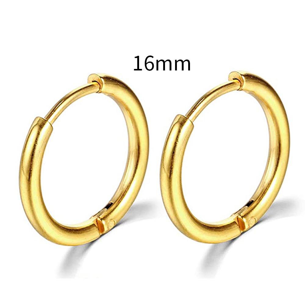 Simple Stainless Steel Small Hoop Earrings for Women Men Cartilage Ear Piercing Jewelry Pendientes Hombre Mujer