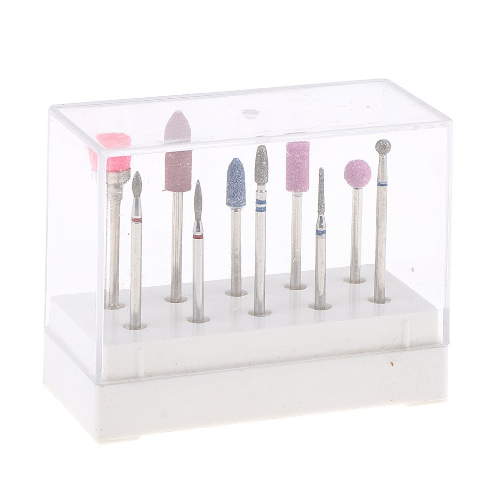10Pcs Nail Drill File Alloy Rotary Bit Polishing Grooming Head for Manicure