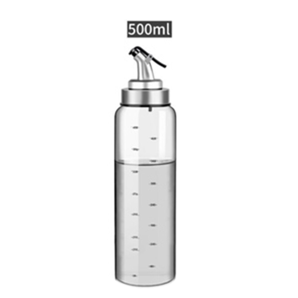 500/300/180Ml Koken Kruiden Fles Dispenser Saus Fles Glas Opslag Flessen Voor Olie En Azijn Draagbare keuken Gereedschap: 500ml