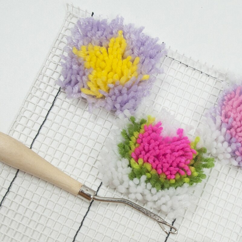 100x150cm Blank Rug Hooking Mesh Canvas Latch Hook Rug Making Carpet Tapestry DIY Kit Tool for Embroidery Crafts Decor