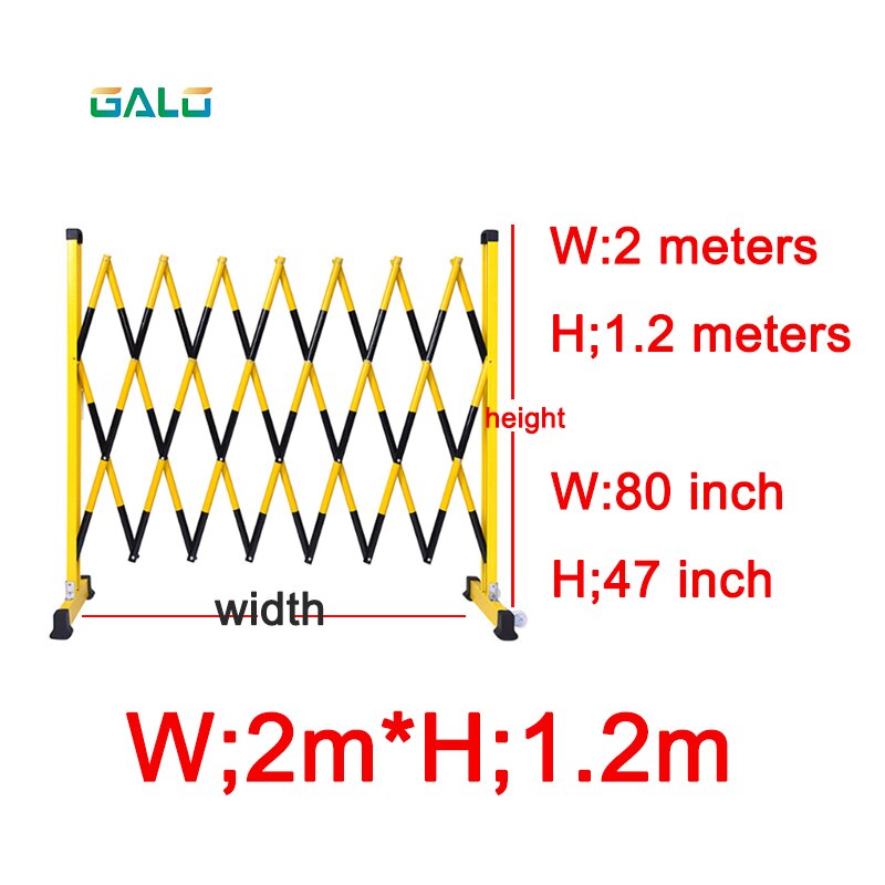 Vallas telescópicas FRP, protección de aislamiento, valla de seguridad, valla de aislamiento plegable móvil: W2 H1.2 meter