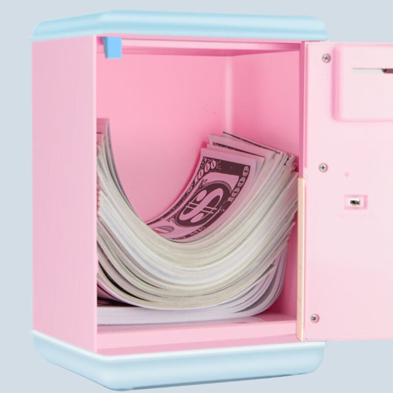 Elektronische Spaarpot Mini Atm Coin Money Saving Box Voor Kinderen Speelgoed Automatische Vingerafdruk Open Tyrannosaurus