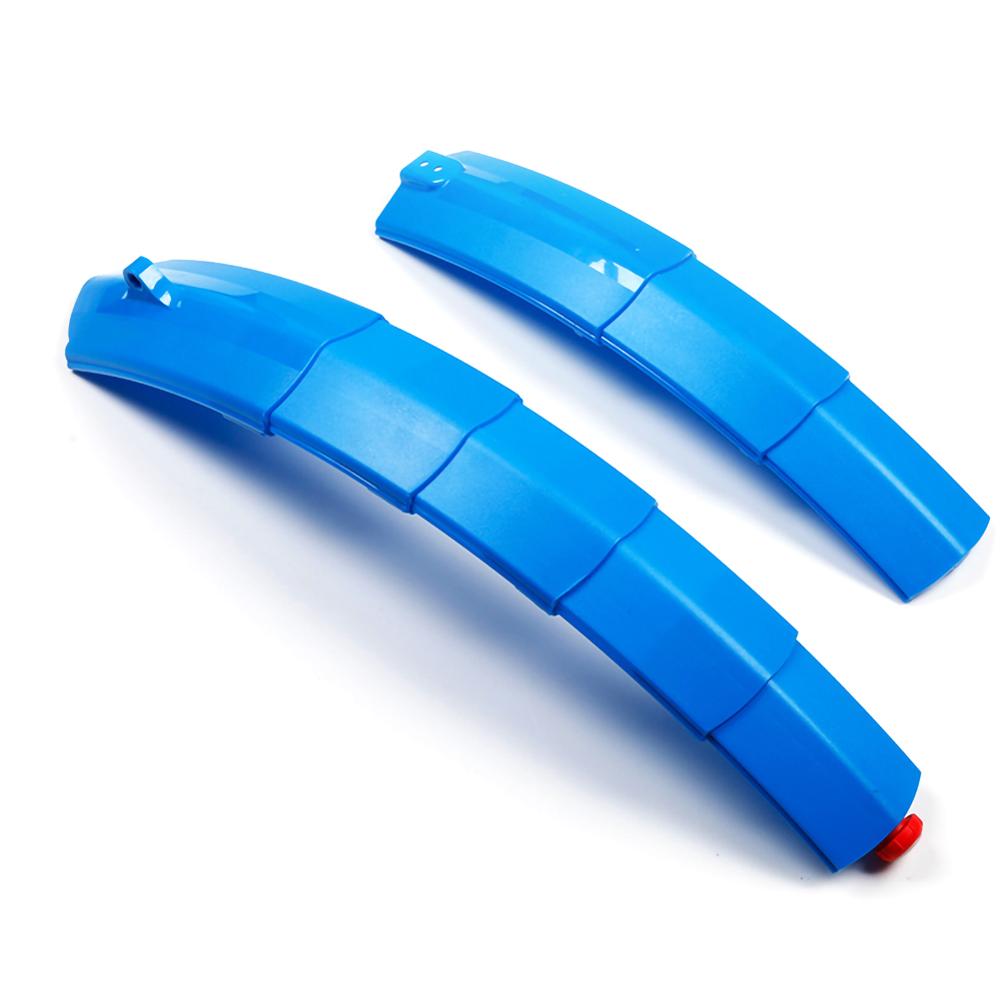 Bike Mudguard Telescopic Folding Mountain Road Bicycle Fender with Rear Mudguard for Mountain Bikes Mudguard Bicycle Accessories: Blue