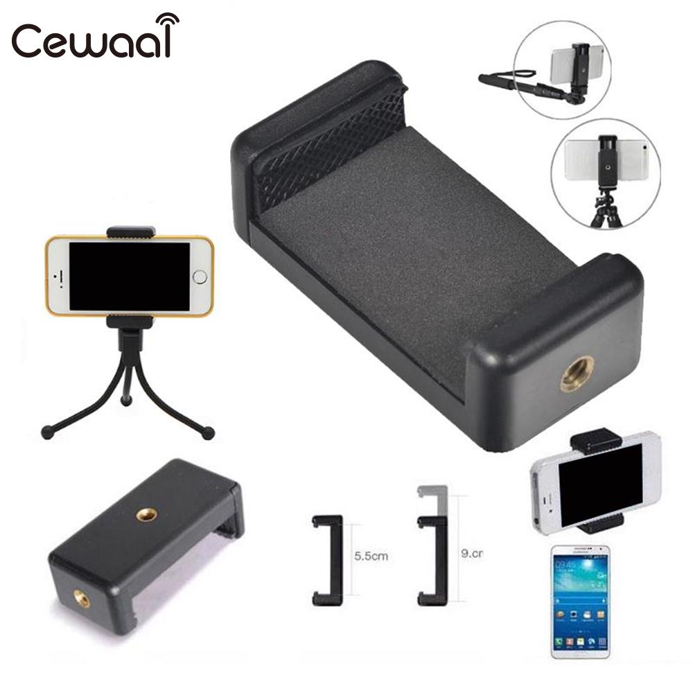 Cewaal Universele Mobiele Telefoon Clip Clamp Bracket Adapter Houder Stand Ondersteuning Intrekbare Mount Statief Accessoires