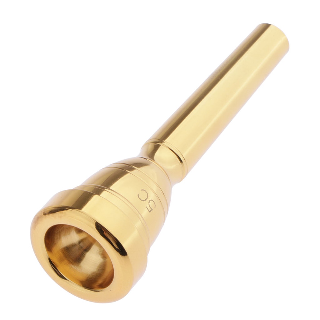 Boquilla de trompeta chapada en oro para Yamaha Bach accesorios de instrumentos musicales de repuesto (5C)