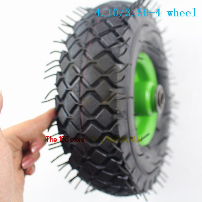 4.10/3.50-4 tire 3.50-4 pneumatic wheel trolley caster trailer wheel 10 inch 4.10-4 pneumatic wheel