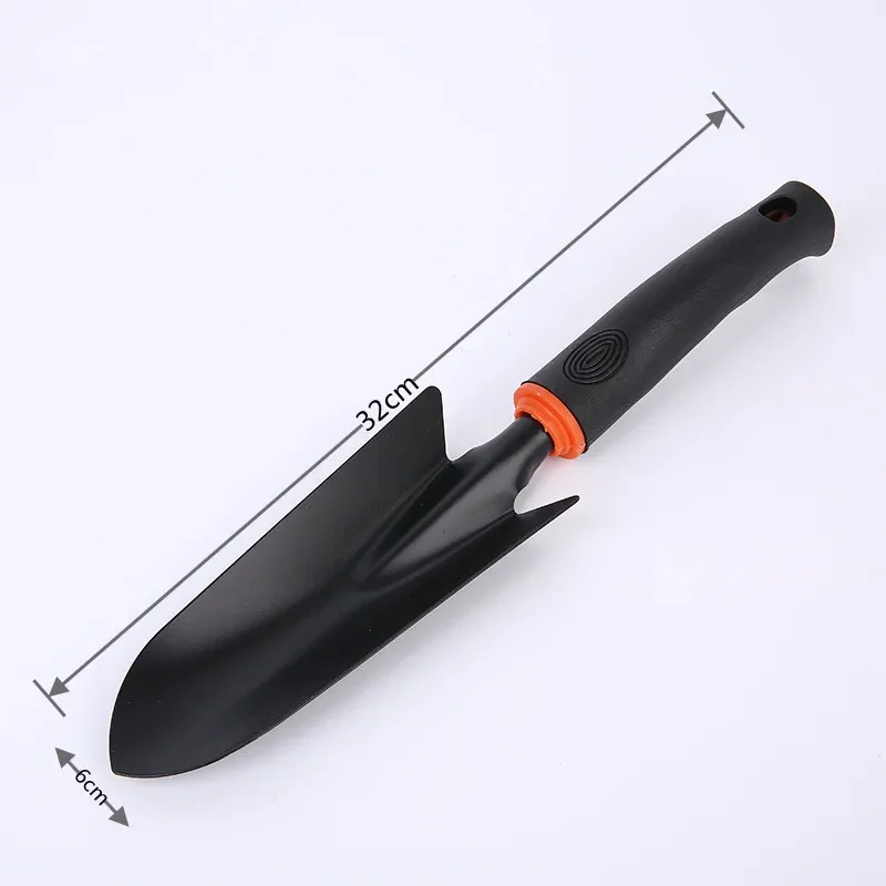 Garden Hand Tool Set Wide Shovel Hand Cultivator Rake Double-Sided Cultivator Plant Tool for Digging Transplanting Weedin: Dark Grey