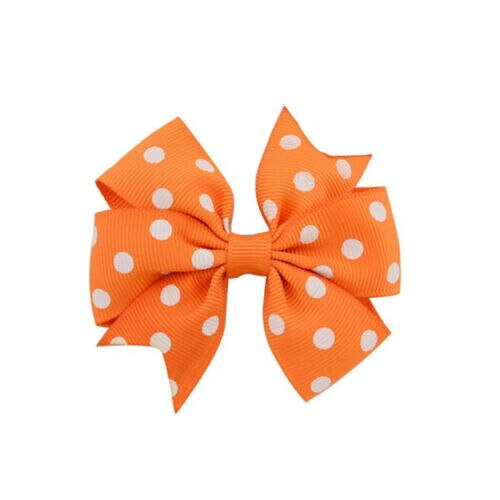 3 zoll Polka Dot Ripsband Haar Bögen Alligator Clip Kinder Mädchen Bowknot Haarnadel Headwear Haar Accessorises OEM & ODM: 12