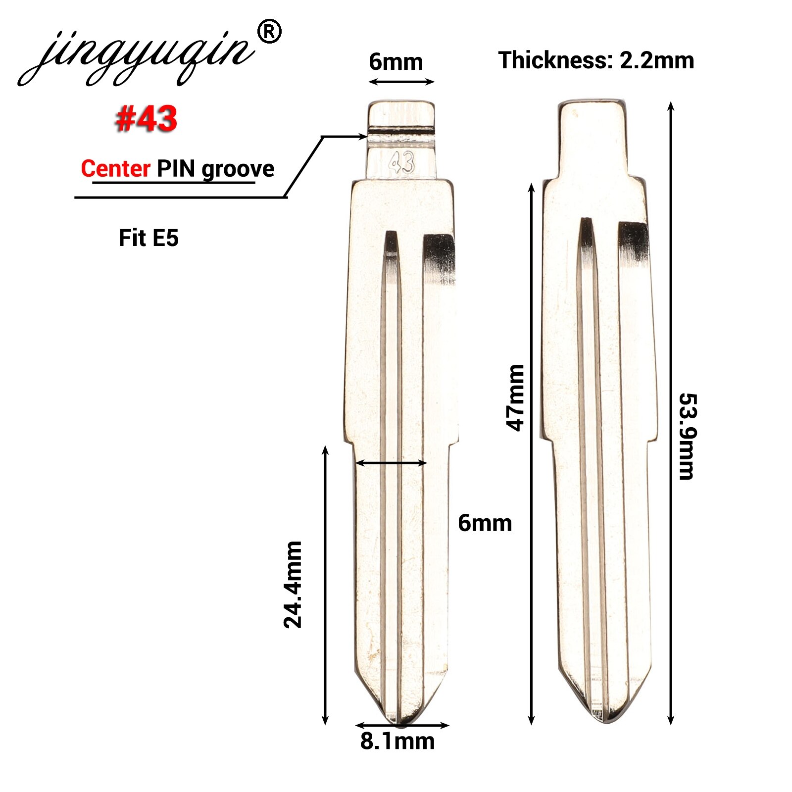 jingyuqin Flip KD key Blank for CHERY A3 A5 FULWIN TIGGO E5 A1 COWIN EASTER QQ3 QQ6 A21 S21 43 44 51 55 59 63 78 84 154 blade