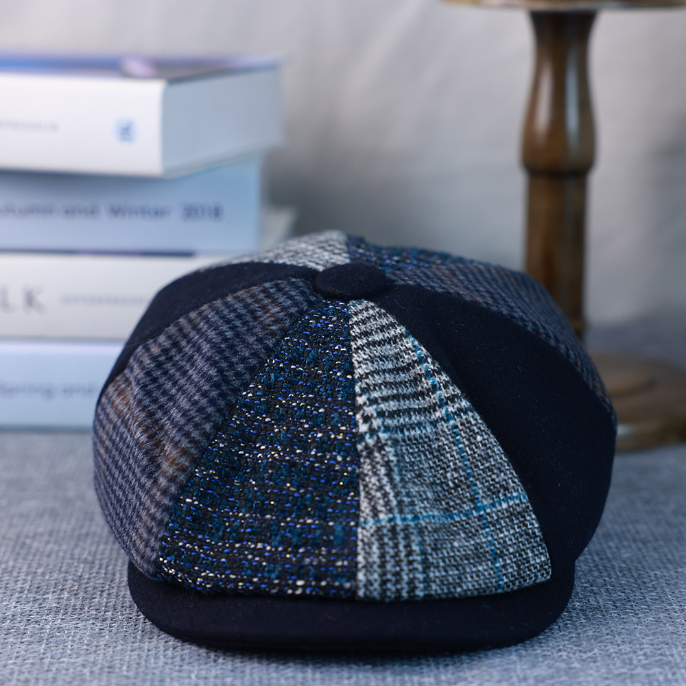 Octagonal Graduation Caps Spring Autumn Winter Men Classic Splicing Octagona... β Grandado