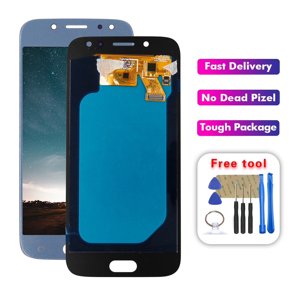 Voor Samsung Galaxy J5 J530 SM-J530F/DS J530F J530FM AMOLED LCD Touch Screen Digitizer Vergadering Gratis ToolsParts