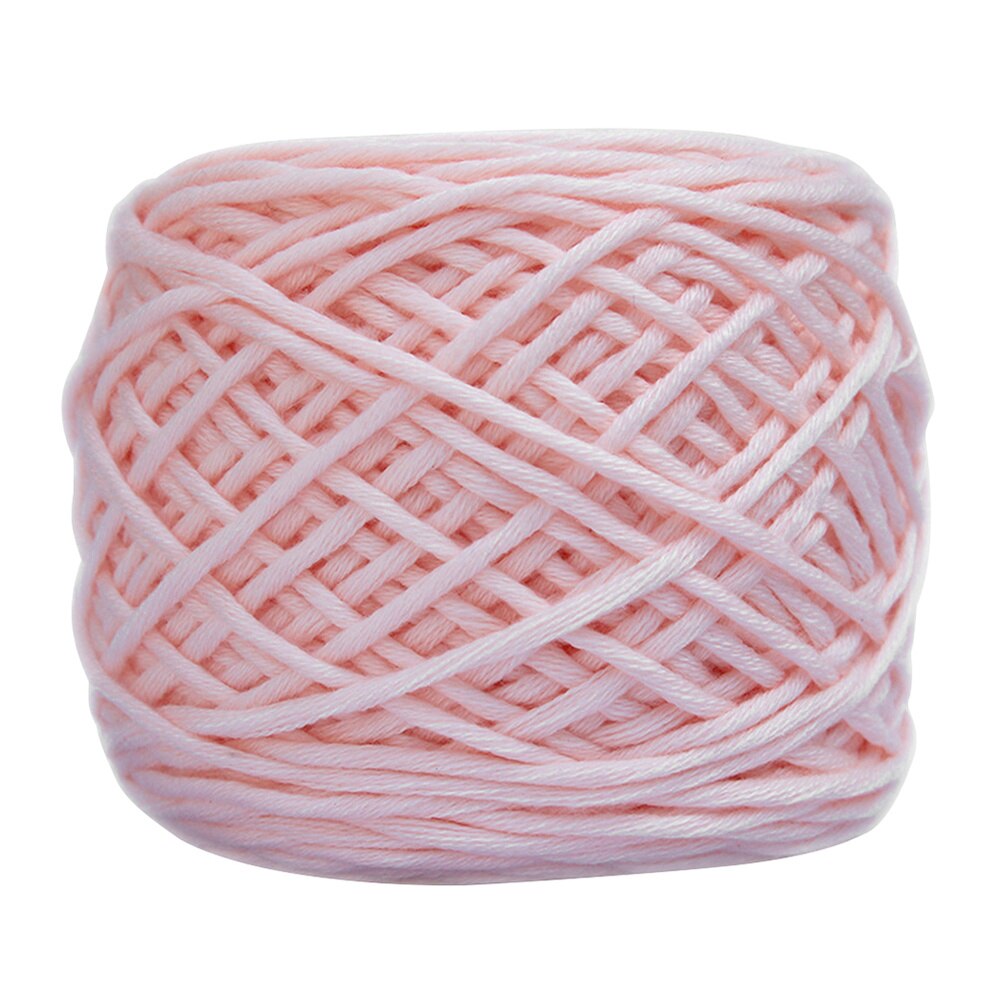 200g Smooth Crochet Cotton Thread Knitting Wool Yarn for Crochet and Knitting (White): Pink