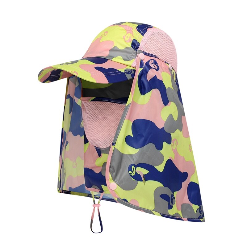 Vissen Flap Cap Mannen Vrouwen Sneldrogende Zonnescherm UV Bescherming Verwijderbare Oor Neck Cover Outdoor Sport wear Accessoires Vrouwelijke Hoed: MP