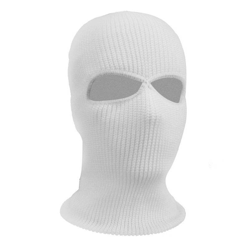 2-Hole Knit Ski Mask Balaclava Hat Winter Full Face Cover Neck Gaiter Beanie Cap