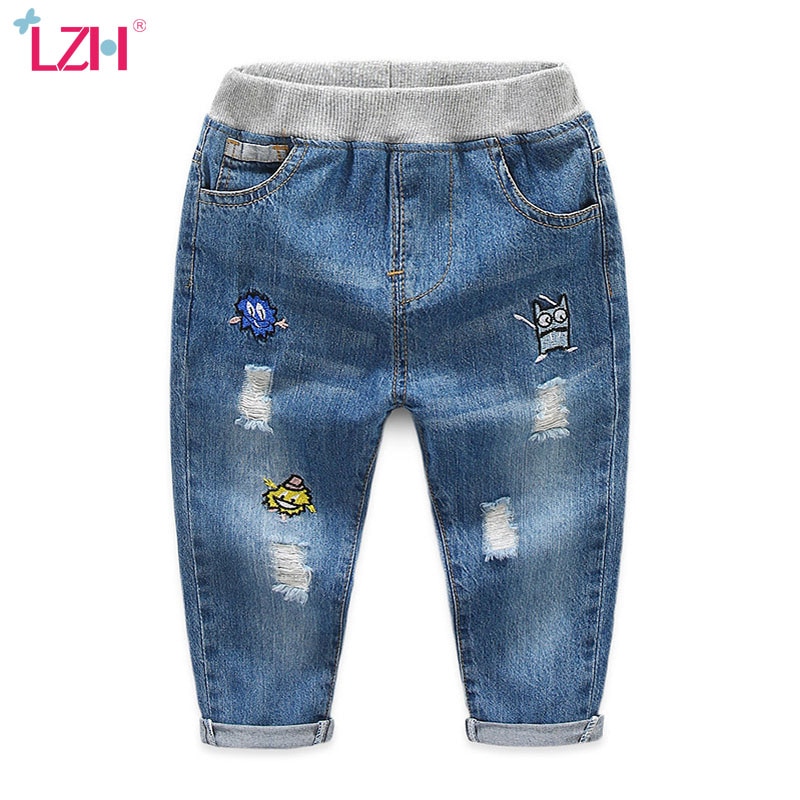 Kinderen Kleding Zomer Herfst Peuter Baby Jongens Gat Jeans Casual Wilde Mode Broek Jongens Jeans Kids Broek 2 3 4 Jaar