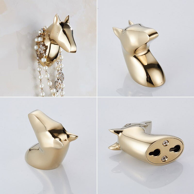 Badhanddoek Haak/Coat Robe/Kleding Haak Voor Badkamer Keuken Garage, goud/Zwart/Chrome/Wit