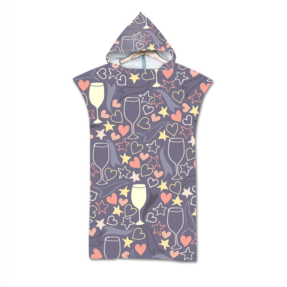 Mode Strand Zonnebrandcrème Winddicht Dressing Robes Hooded Mantel Strandlaken Zwemmen Prints Kan Dragen Poncho Badhanddoeken 110x75cm: 16