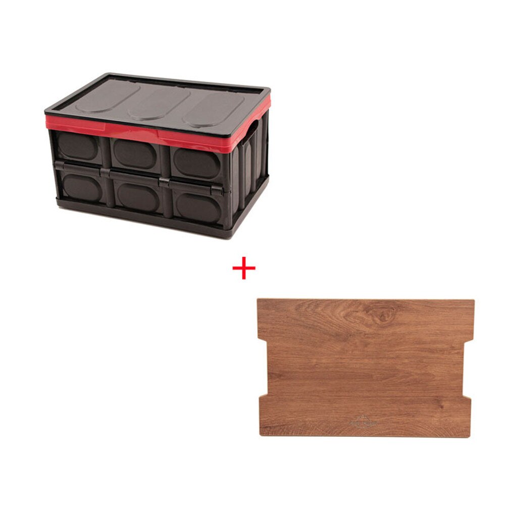 Car Trunk Storage Box Mini Multifunction Plastic Folding With Board Ourdoor Camping Self-Driving Tableware Cookware Container: Default Title