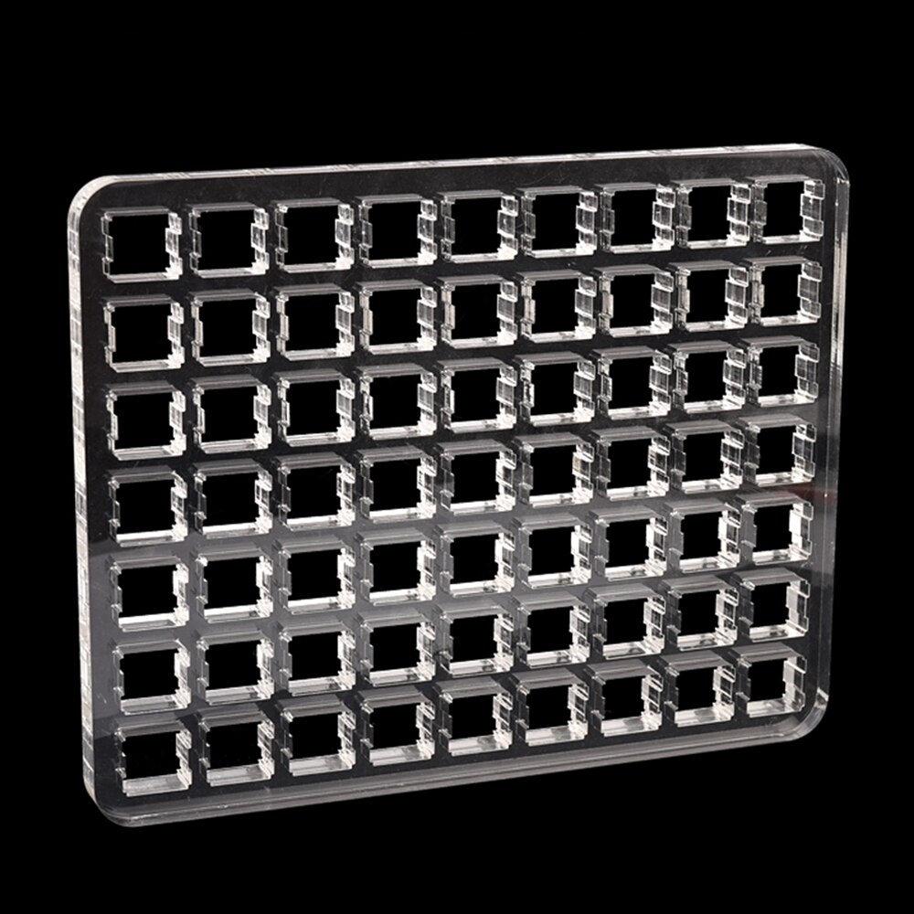 Transparent Switch Tester Base Acrylic Plate For Cherry Mx Switch Blue Red Black Brown Silver Pink Switch Storage Display Board: 7x9 board