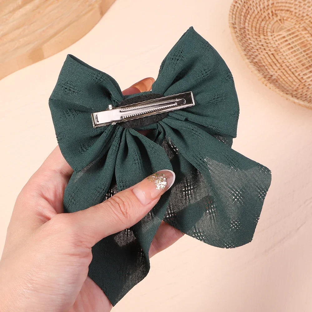 2 unids/set de pinzas para el cabello con lazo liso y dulce para mujeres y niñas, horquillas con lazo, pasadores hechos a mano, accesorios para el cabello,