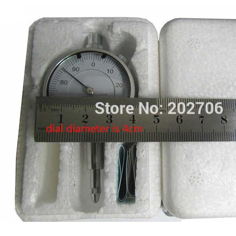 5mm 0.01mm index dial diameter with ear 0-5mm indicator gauge small diameter 41mm