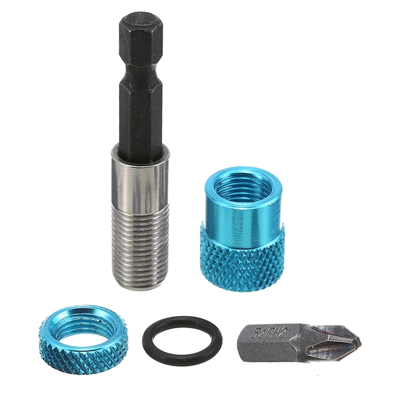 1/4" Magnet Hex Driver Screw Depth Bit Holder Stainless Construction Bit Holder +PH2 Bits Magnetic Tip Holder Tool Quickly Drill