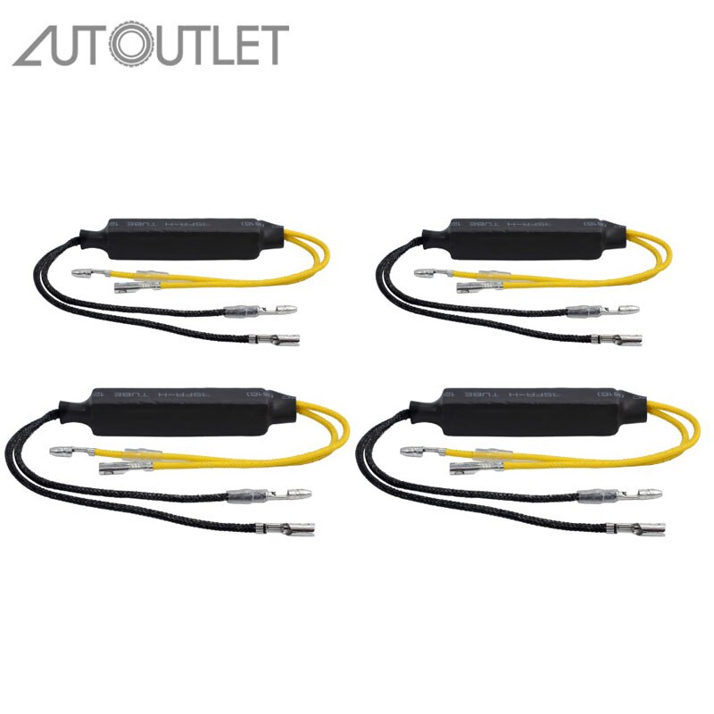 AUTOUTLET 4Pcs 21W 26ohm Load Resistor Motorcycle LED Turn Signal Light Flasher resistors Indicator Controller Blinker Fix Error