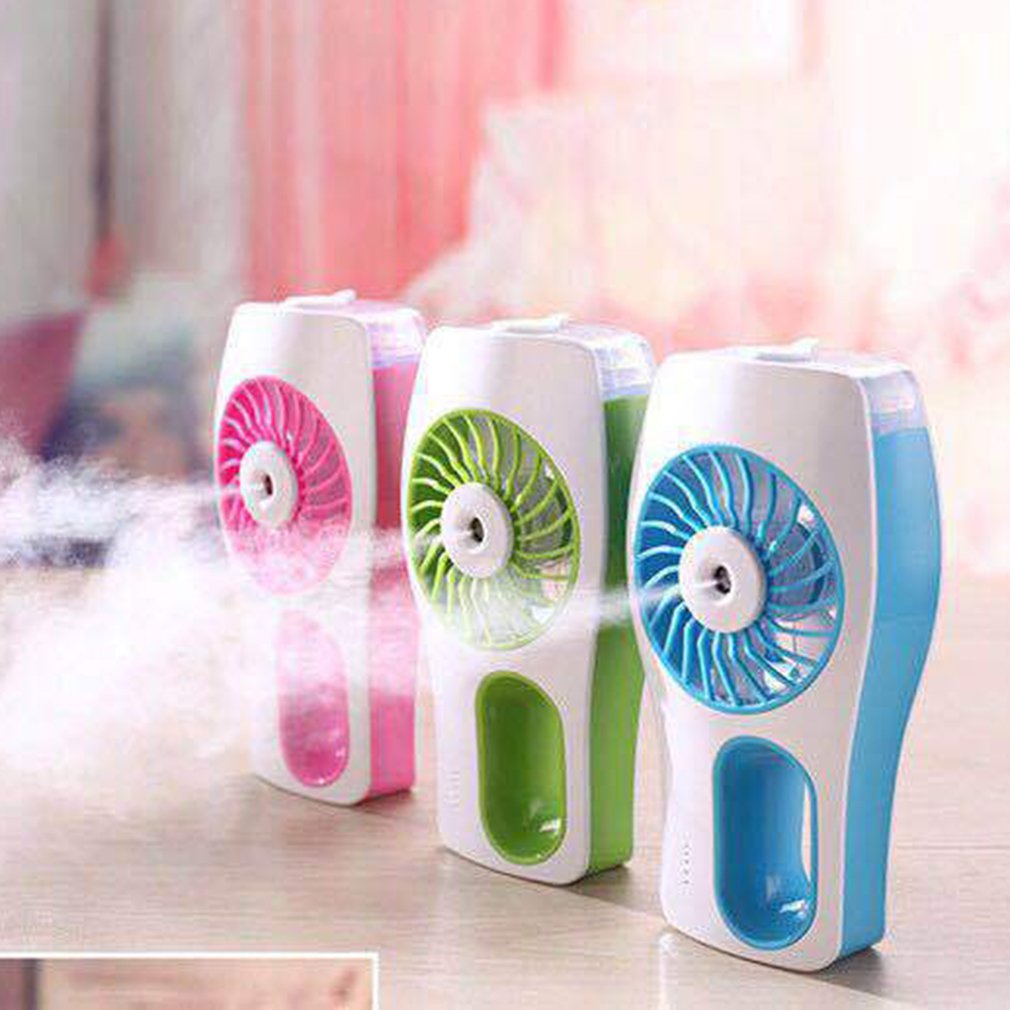 Handheld Misting Fan Mini Usb Oplaadbare Batterij Operated Misting Fan Draagbare Persoonlijke Ventilator Met Spray Fles Water