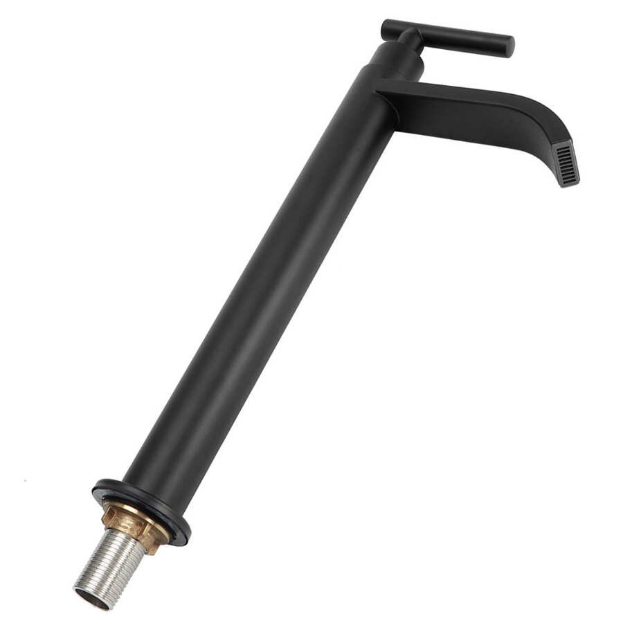 G1/2 304 Roestvrij Staal Water Kraan Enkel Koud Wastafel Wastafel Kraan Wastafelblad Tap Zwart Keukenkraan Accessoires