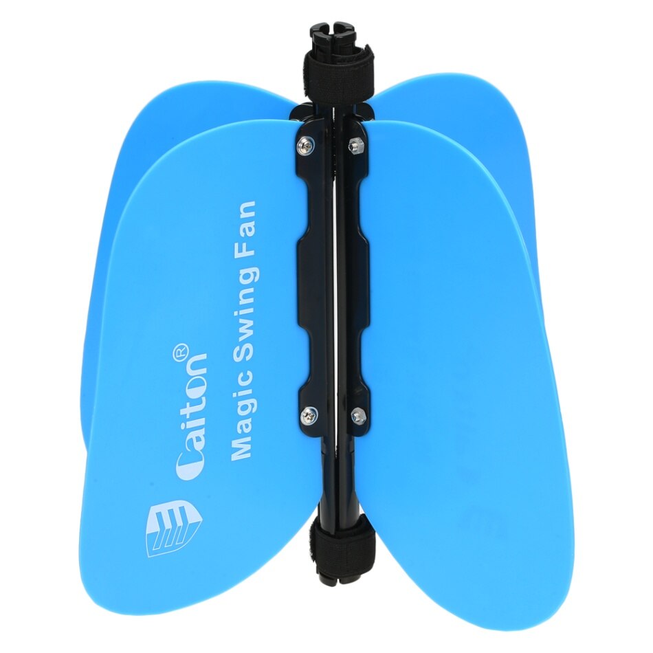 Golf Warm-up Swing Stick Power Fan Practice Pinwheels Wind Resistance Trainer for Golfer Beginner: Blue