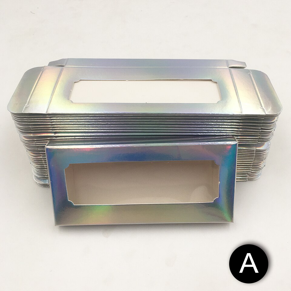 10pcs/lot Lash Packaging Holographic Lash Boxes Packaging Bulk Soft Paper Eyelash Packaging Box Empty Lashes Box: 10 pcs box with tray / A
