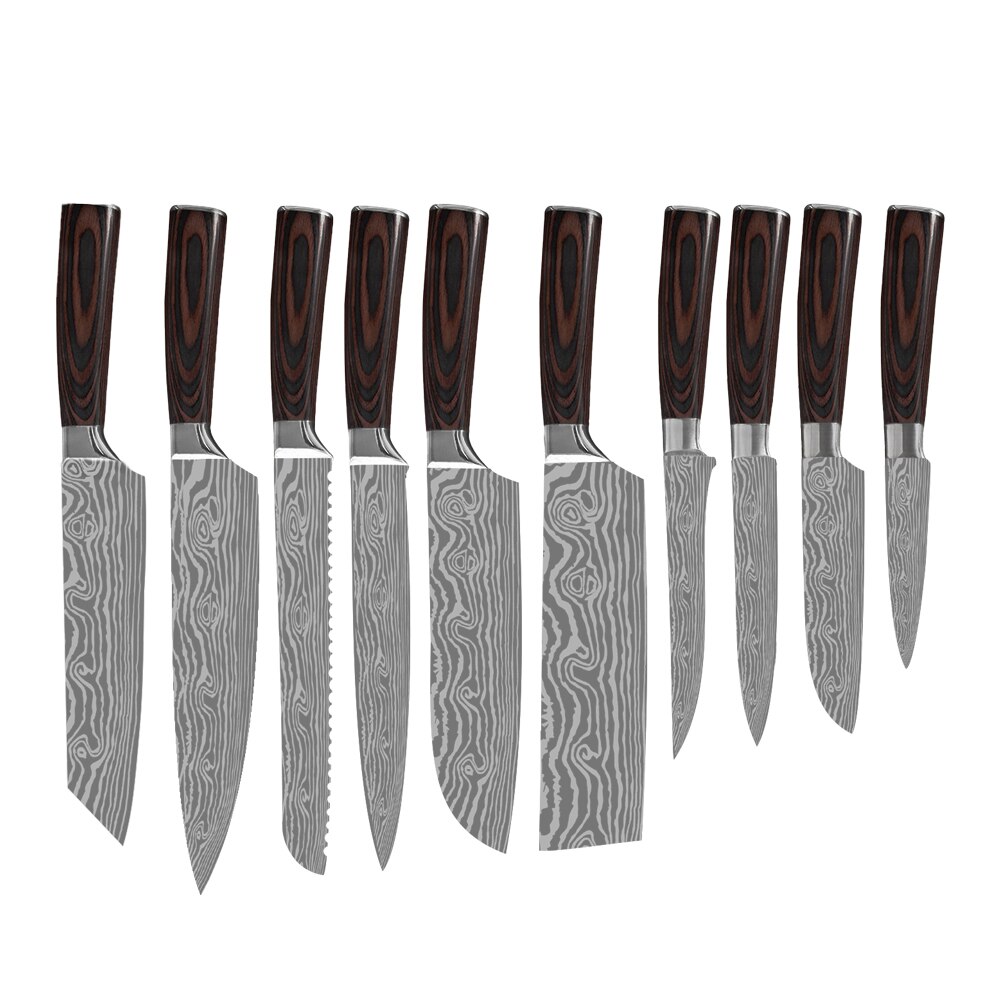 Keukenmessen Set Koksmes High Carbon Rvs Santoku Mes Sharp Hakmes Vleesmes Beste Keuze Voor Keuken