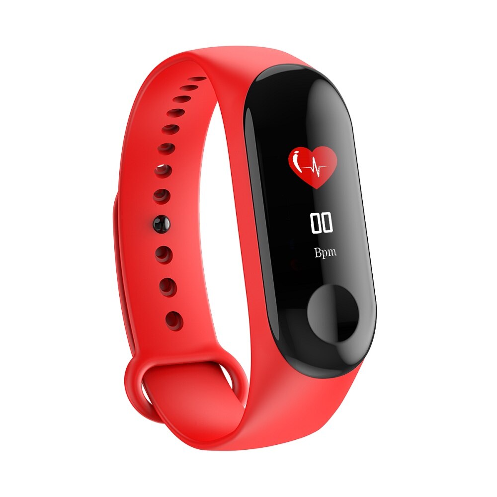 Mannen Smart Sport Horloge Bloeddruk Hartslagmeter Bericht Herinnering Bluetooth Waterdichte Mannen Vrouwen Armband Kids Pols: Rood