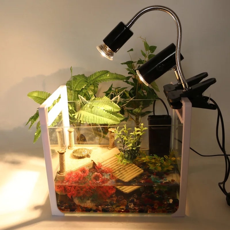 25w uva&uvb juster temperatur lamper skildpadde krybdyr varme tilbage kæledyr lys skildpadde calcium solarium akvarie habitat belysning