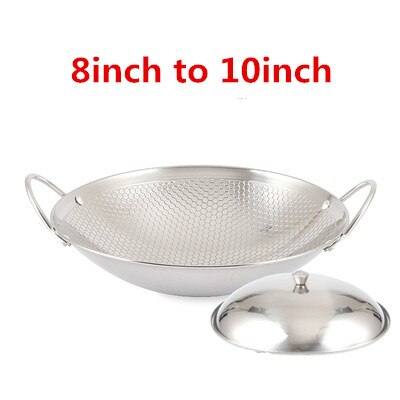 Stainless steel dry pot round bottom small pot thickened double ear non-stick pot bar tripod pot cooker hotpot pots and pans