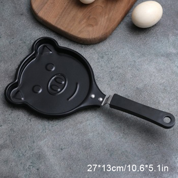 Creavtive Bear Shape Fry Egg Pancakes Mini Frying Pan Cauldron Housewares Various Kitchen Shaper Fried Tool Breakfast Tool: F